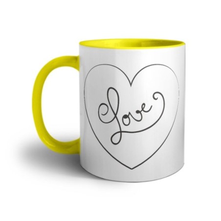 Tazza personalizzabile con nome cuore love stilizzato Love