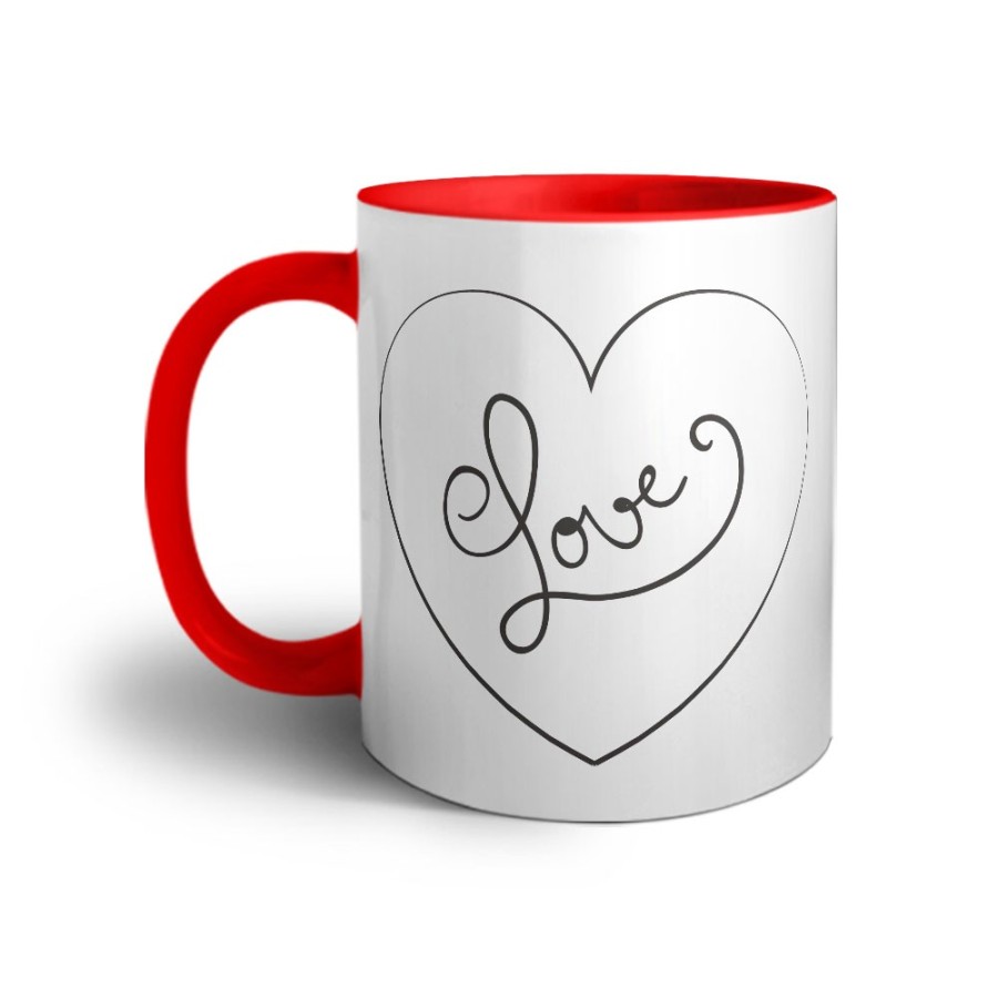 Tazza personalizzabile con nome cuore love stilizzato Love
