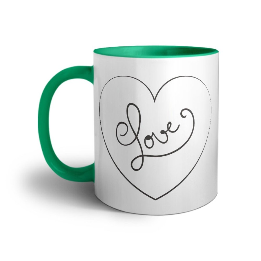 Tazza personalizzabile con nome cuore love stilizzato Love