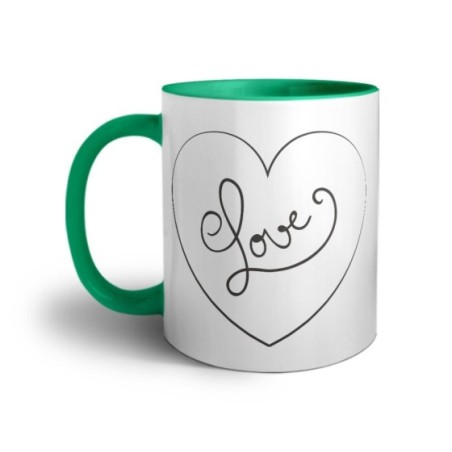 Tazza personalizzabile con nome cuore love stilizzato Love