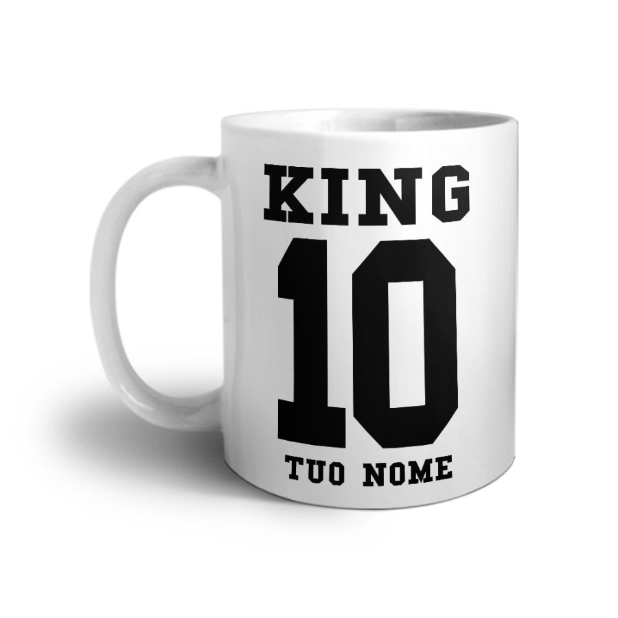 Tazza personalizzata con nome e numero king Love