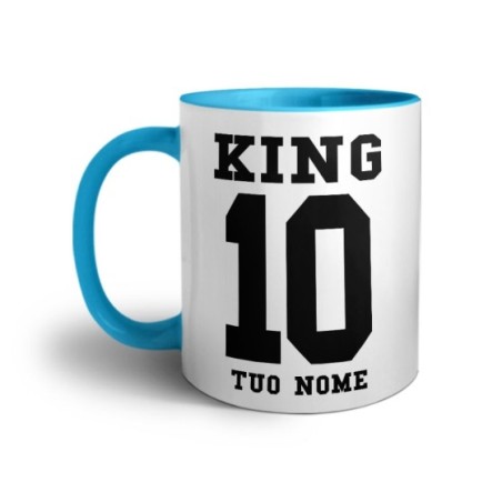 Tazza personalizzata con nome e numero king Love