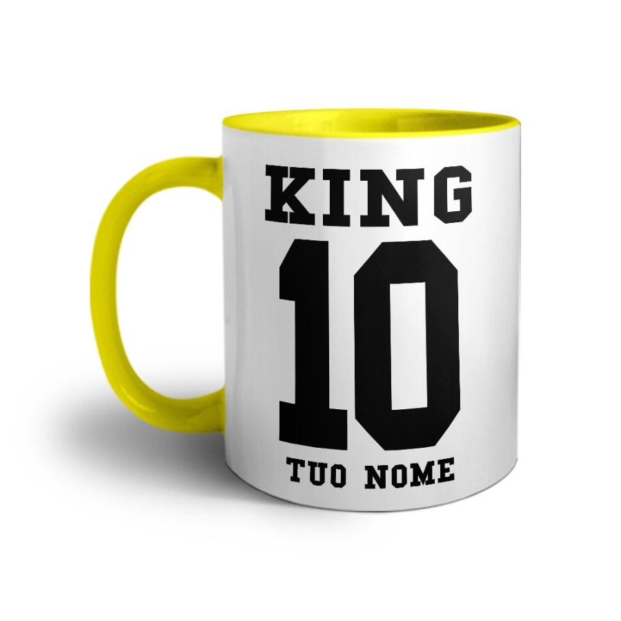 Tazza personalizzata con nome e numero king Love