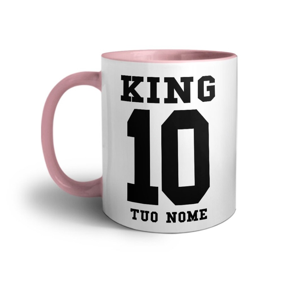 Tazza personalizzata con nome e numero king Love
