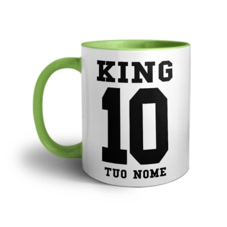 Tazza personalizzata con nome e numero king Love