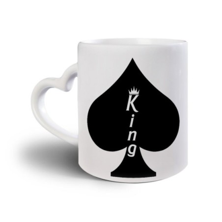 Tazza personalizzabile con nome king verticale Love