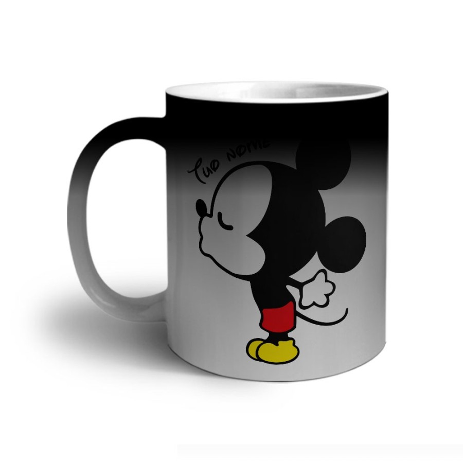 Tazza personalizzabile con nome bacio di topolino Love
