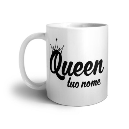 Tazza personalizzabile con nome queen con corona