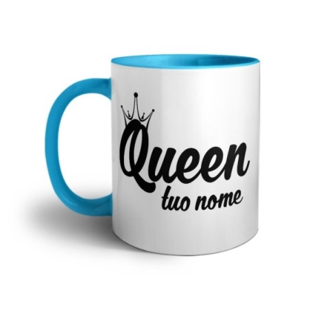 Tazza personalizzabile con nome queen con corona Love