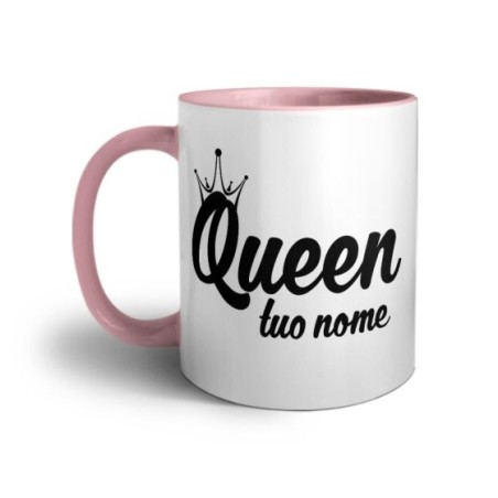 Tazza personalizzabile con nome queen con corona Love