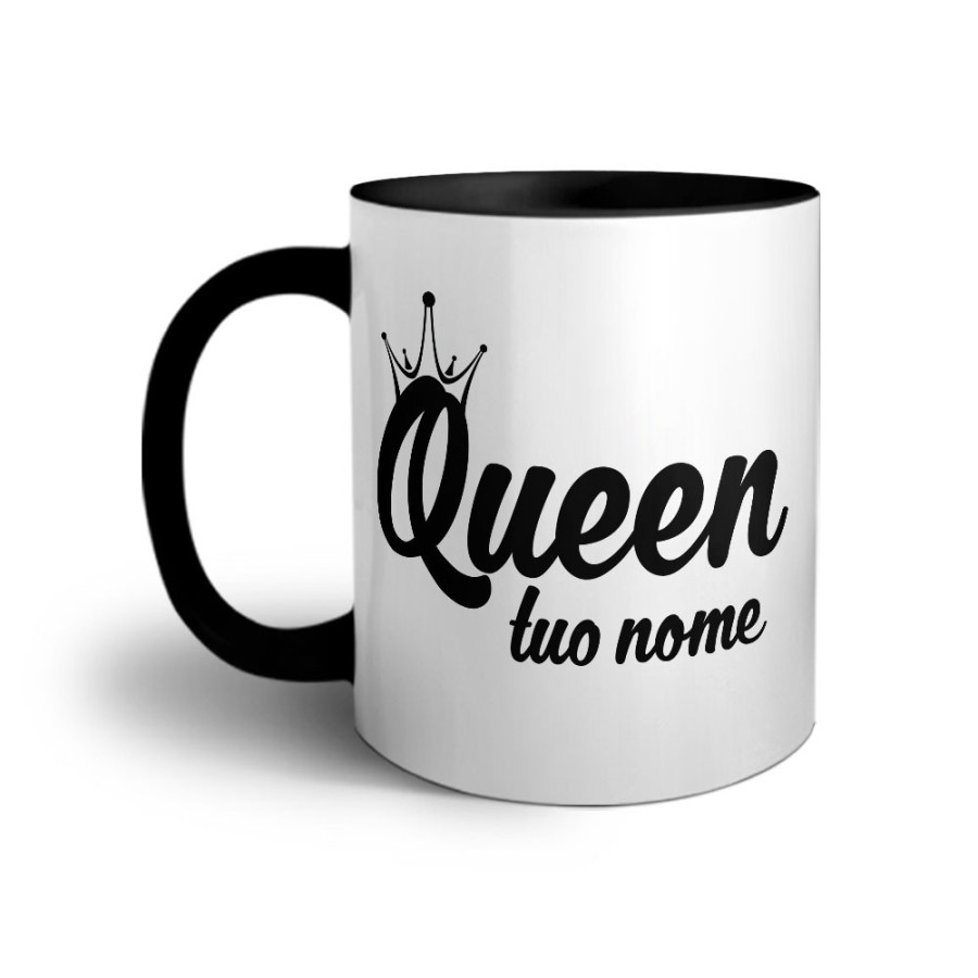 Tazza personalizzabile con nome queen con corona Love
