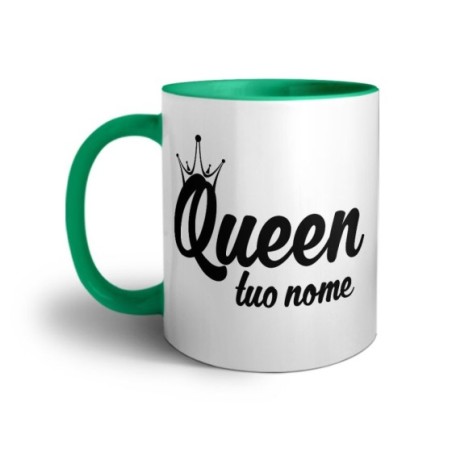 Tazza personalizzabile con nome queen con corona Love