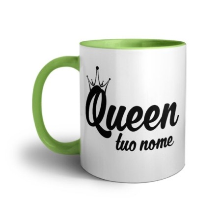 Tazza personalizzabile con nome queen con corona Love