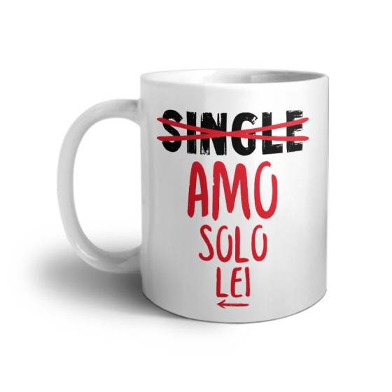 Tazza personalizzabile con nome single amo solo lei Love