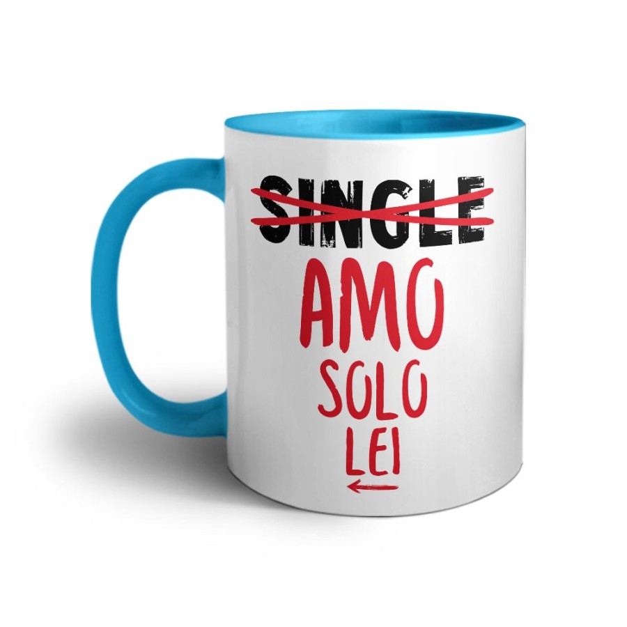 Tazza personalizzabile con nome single amo solo lei Love