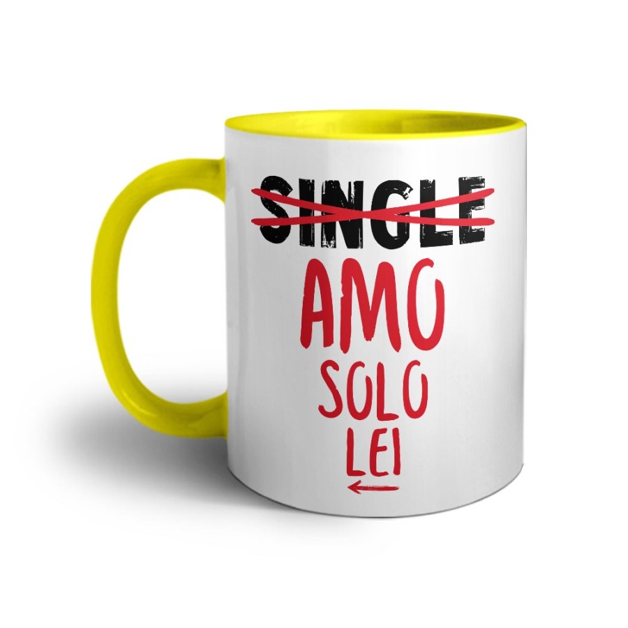 Tazza personalizzabile con nome single amo solo lei Love