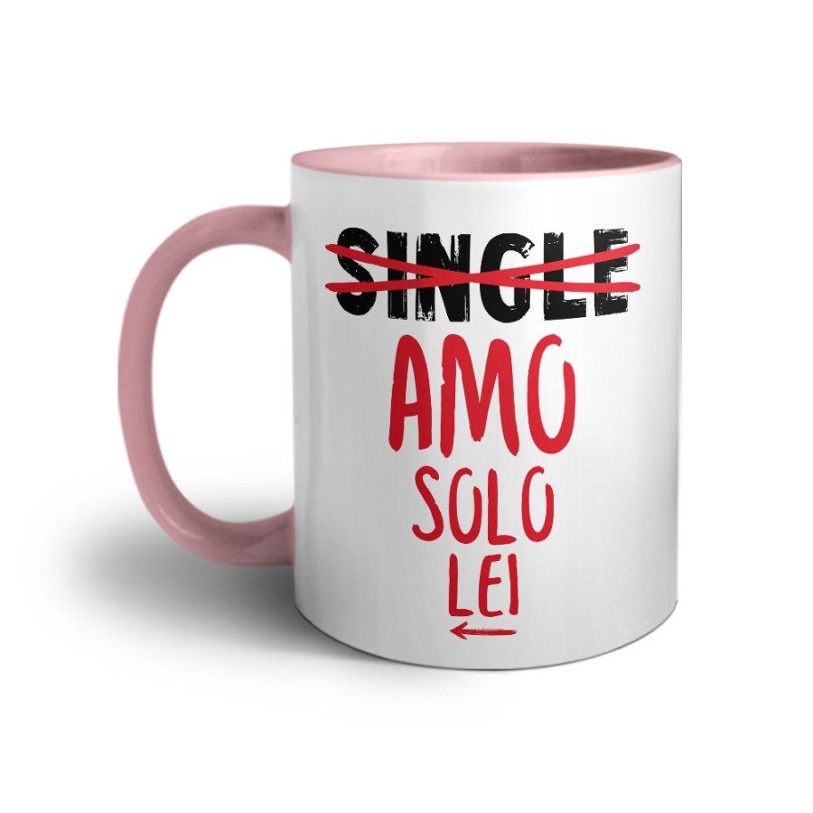 Tazza personalizzabile con nome single amo solo lei Love