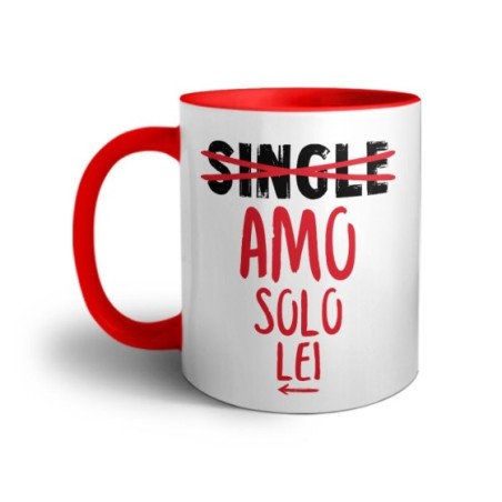 Tazza personalizzabile con nome single amo solo lei Love