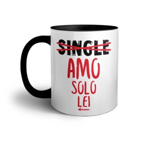 Tazza personalizzabile con nome single amo solo lei Love