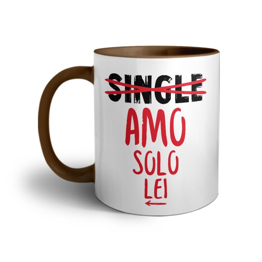 Tazza personalizzabile con nome single amo solo lei Love