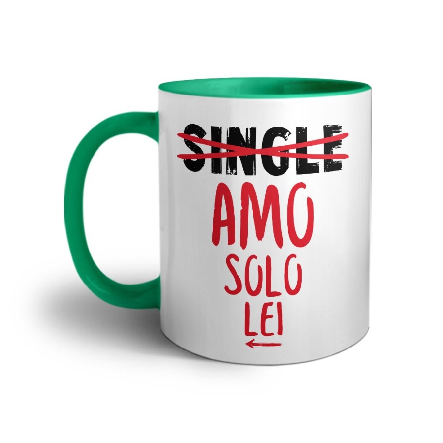 Tazza personalizzabile con nome single amo solo lei Love