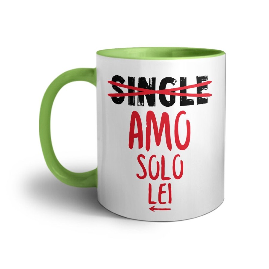 Tazza personalizzabile con nome single amo solo lei Love