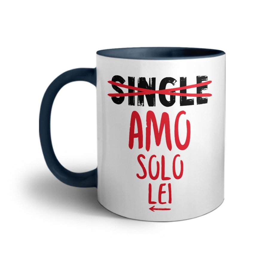 Tazza personalizzabile con nome single amo solo lei Love