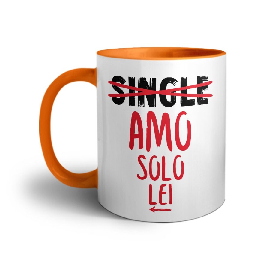 Tazza personalizzabile con nome single amo solo lei Love
