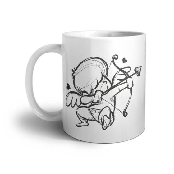 Tazza personalizzabile con nome cupido stilizzato Love