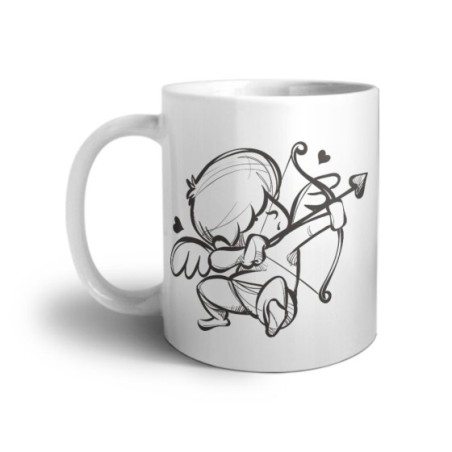 Tazza personalizzabile con nome cupido stilizzato