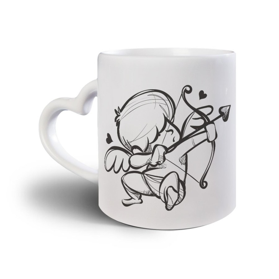 Tazza personalizzabile con nome cupido stilizzato Love
