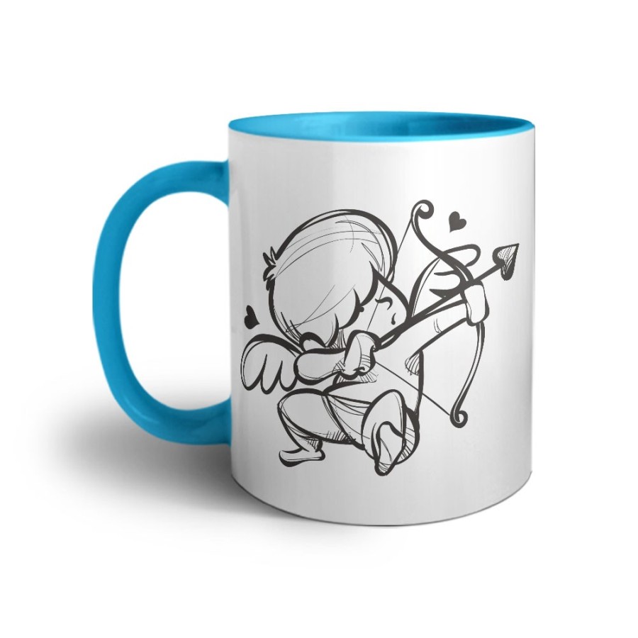 Tazza personalizzabile con nome cupido stilizzato Love
