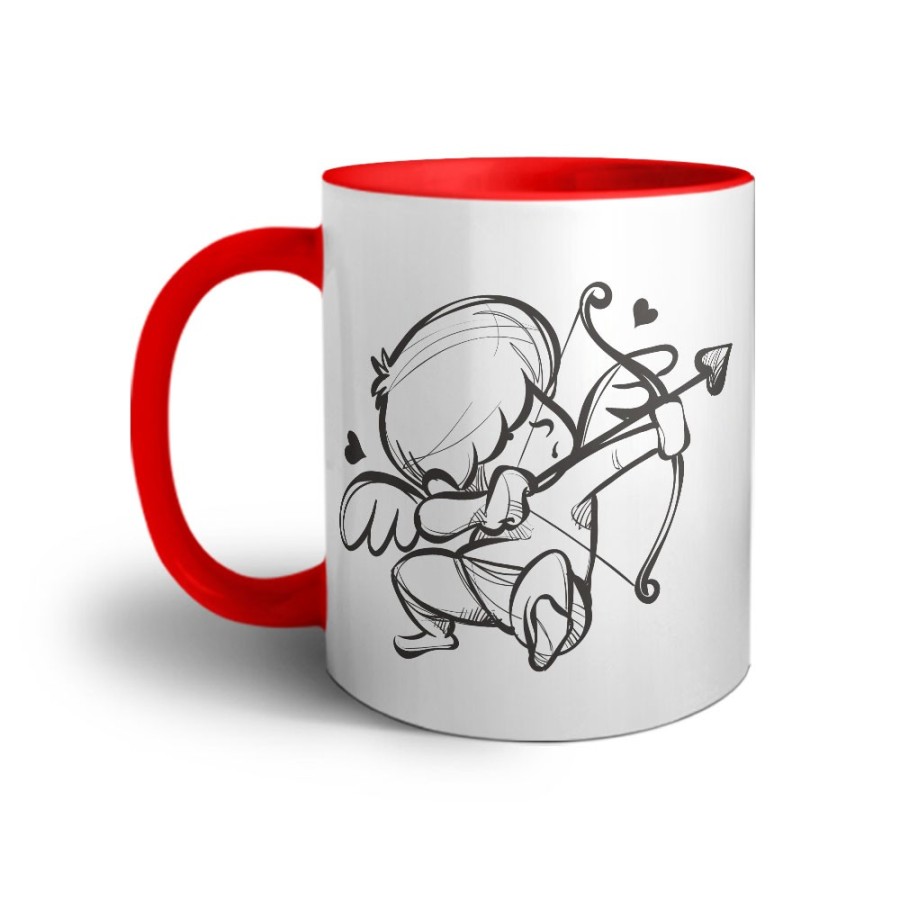 Tazza personalizzabile con nome cupido stilizzato Love