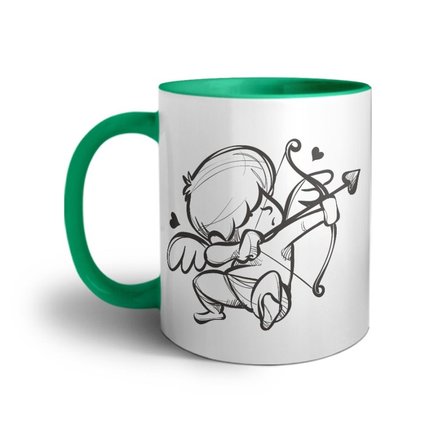Tazza personalizzabile con nome cupido stilizzato Love