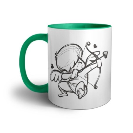 Tazza personalizzabile con nome cupido stilizzato Love