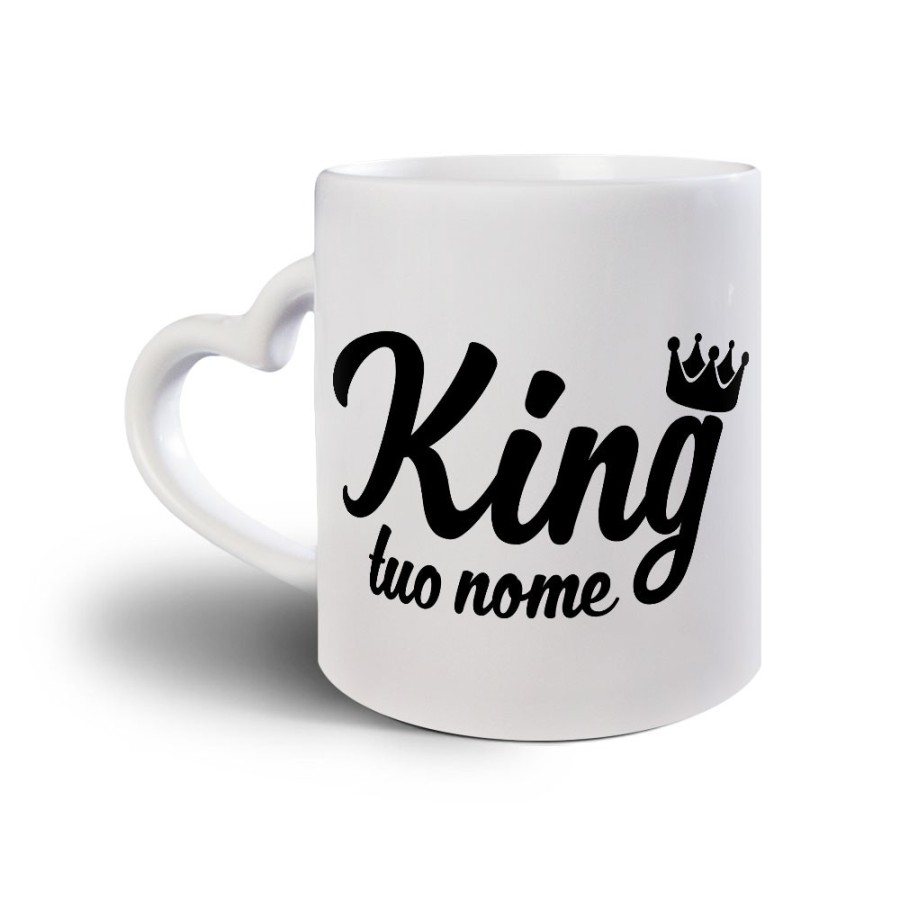 Tazza personalizzabile con nome king con corona Love