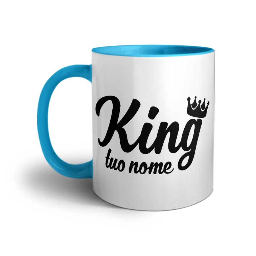 Tazza personalizzabile con nome king con corona Love