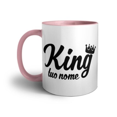 Tazza personalizzabile con nome king con corona Love