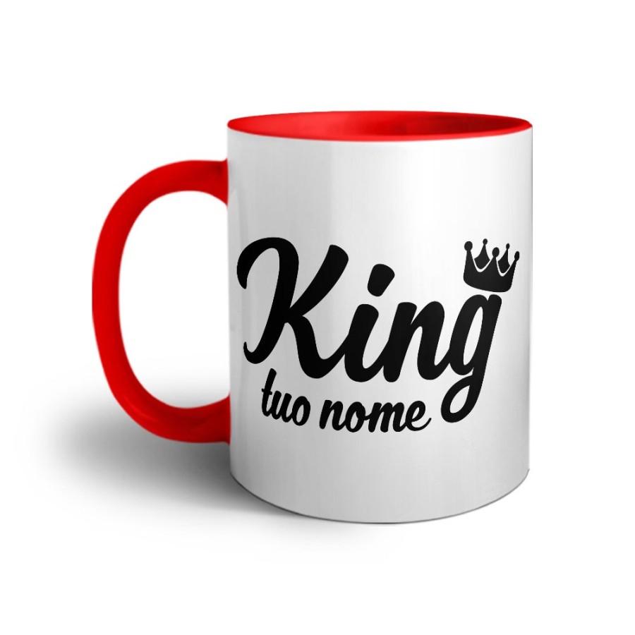 Tazza personalizzabile con nome king con corona Love