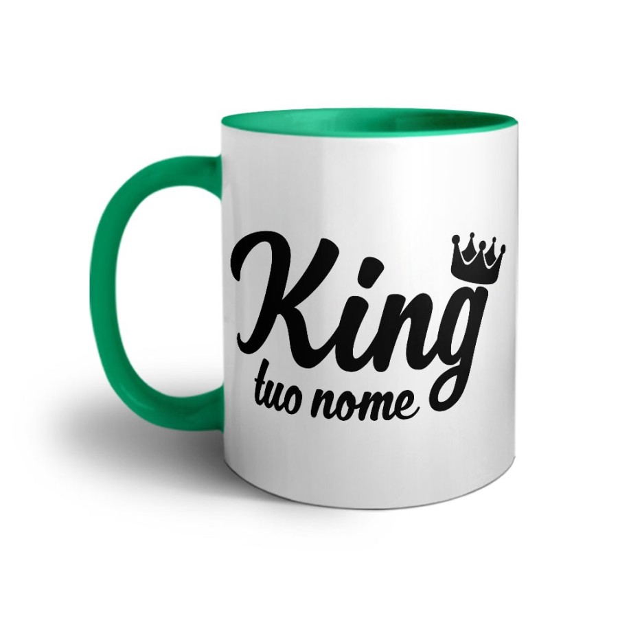 Tazza personalizzabile con nome king con corona Love