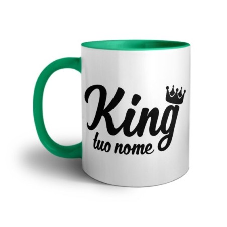 Tazza personalizzabile con nome king con corona Love
