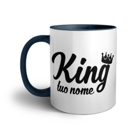 Tazza personalizzabile con nome king con corona Love