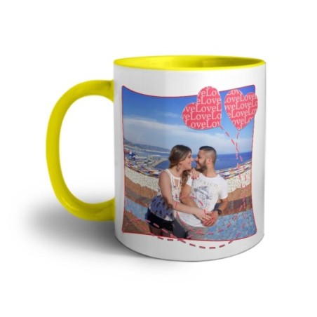 Tazza personalizzata con foto love palloncini Love