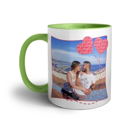 Tazza personalizzata con foto love palloncini Love