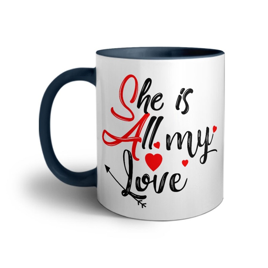 Tazza personalizzabile con nome she is all my love Love