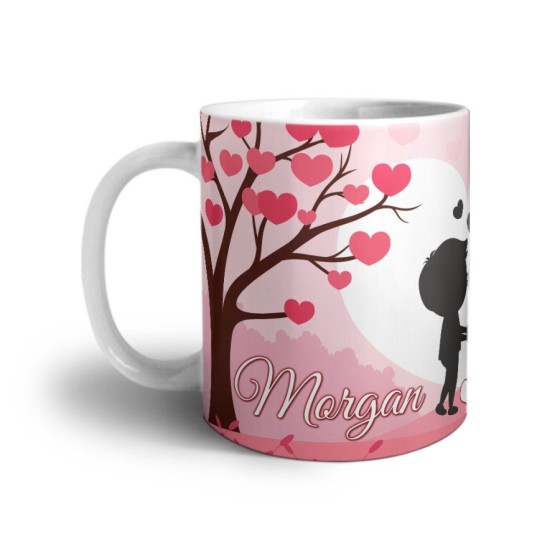 Tazza personalizzata con nomi coppia romantica Love 2
