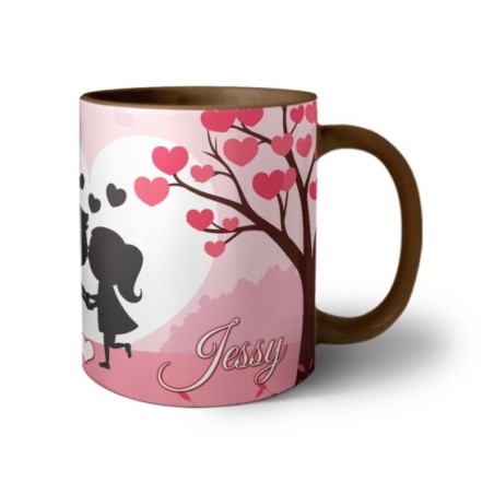 Tazza personalizzata con nomi coppia romantica Love
