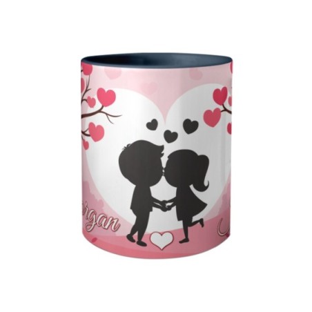 Tazza personalizzata con nomi coppia romantica Love