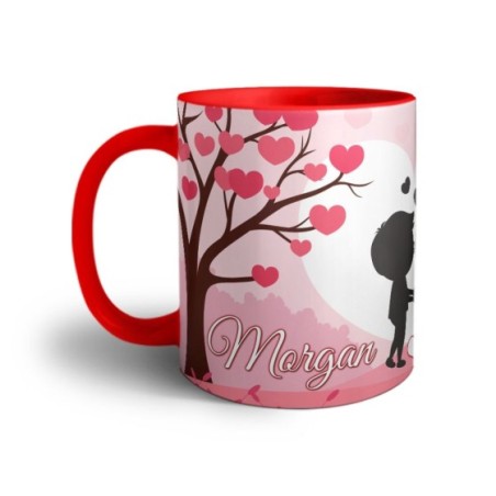 Tazza personalizzata con nomi coppia romantica Love