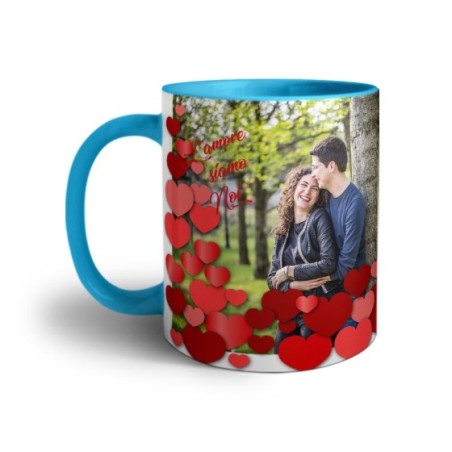 Tazza personalizzata con foto l'amore siamo noi ti amo Love